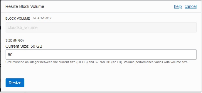 Oracle Instance root volume resize
