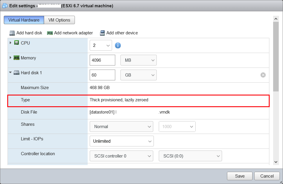 Convert Thick based volumes to Thin in VMware ESXi