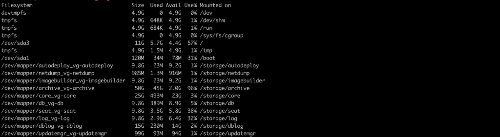 vCenter /storage/archive storage partition 100% full